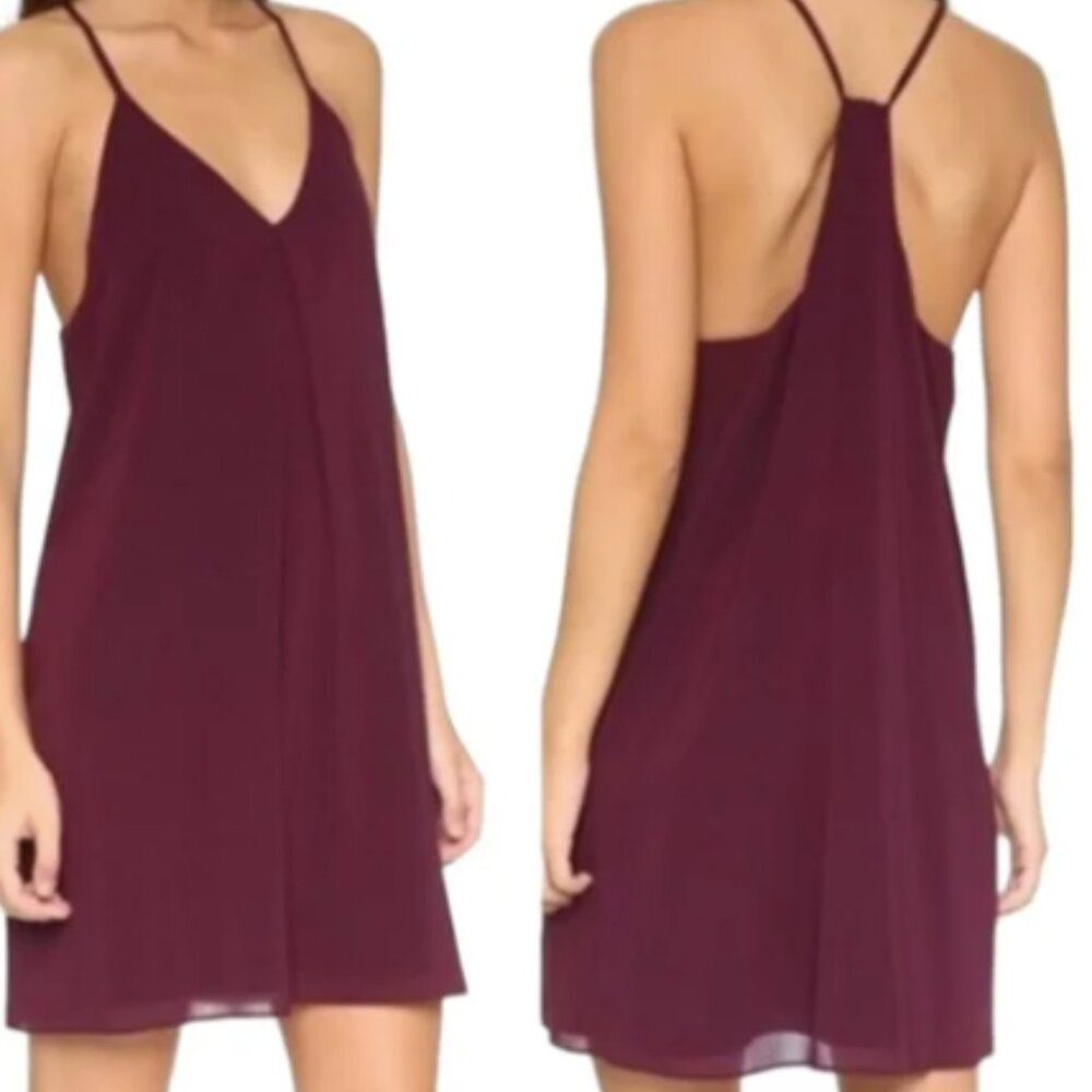 Alice + Olivia Fierra Chiffon Racerback Mini Dress